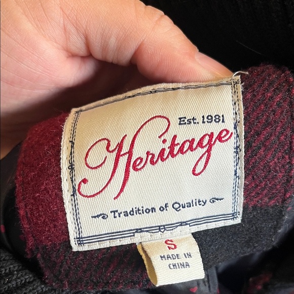 Heritage Red and Black Plaid Kids Hoodie - Picture 2 of 2